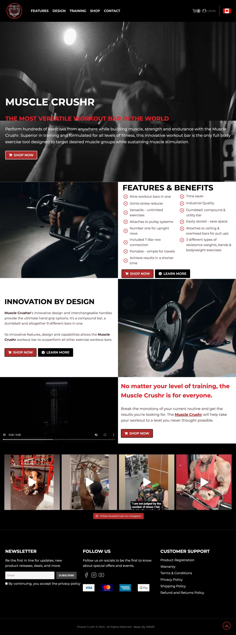 Muscle Crushr - Hamilton Web Designer