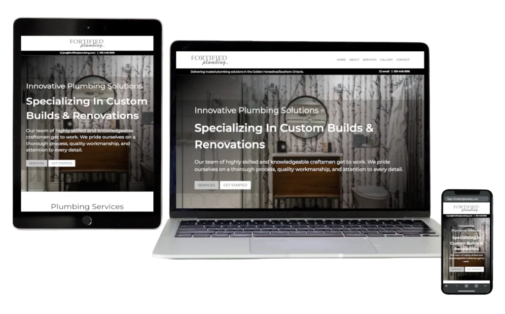 Fortified Plumbing - Responsive Website Design - Hamilton Web Designer