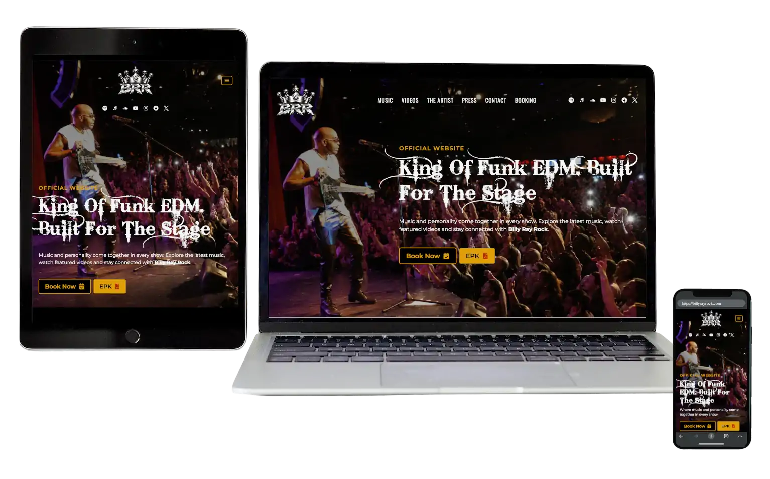 Billy Ray Rock - Responsive Website Design - Hamilton Web Designer