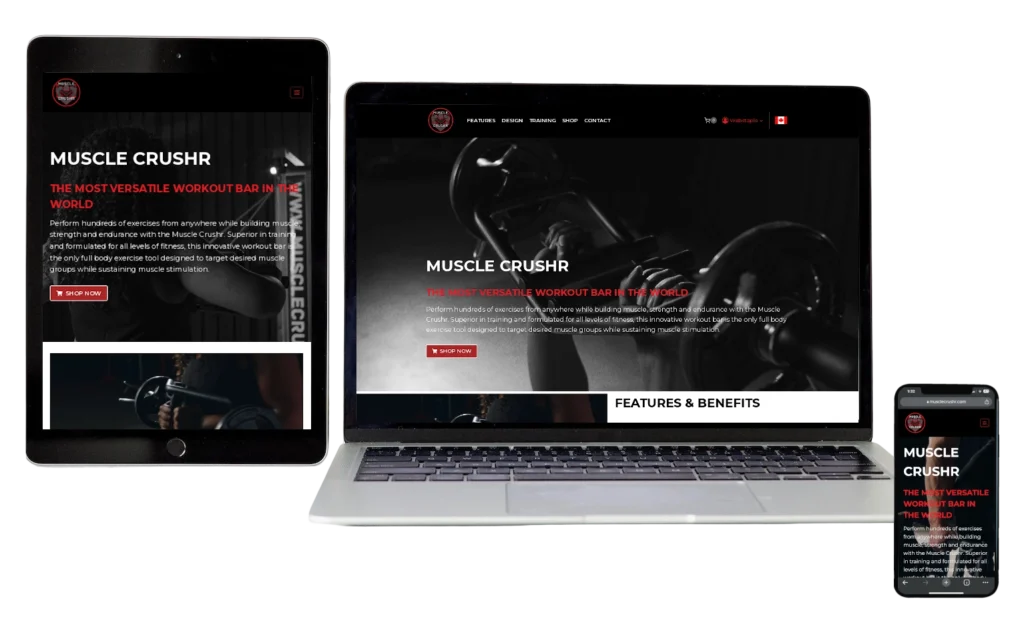 Muscle Crushr - Responsive Website Design - Hamilton Web Designer