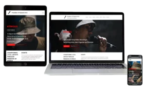 Freedom Of Speech Ent.- Responsive Website Design - Hamilton Web Designer