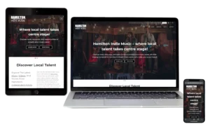 Hamilton Indie Music 2025 - Responsive Website Design - Hamilton Web Designer