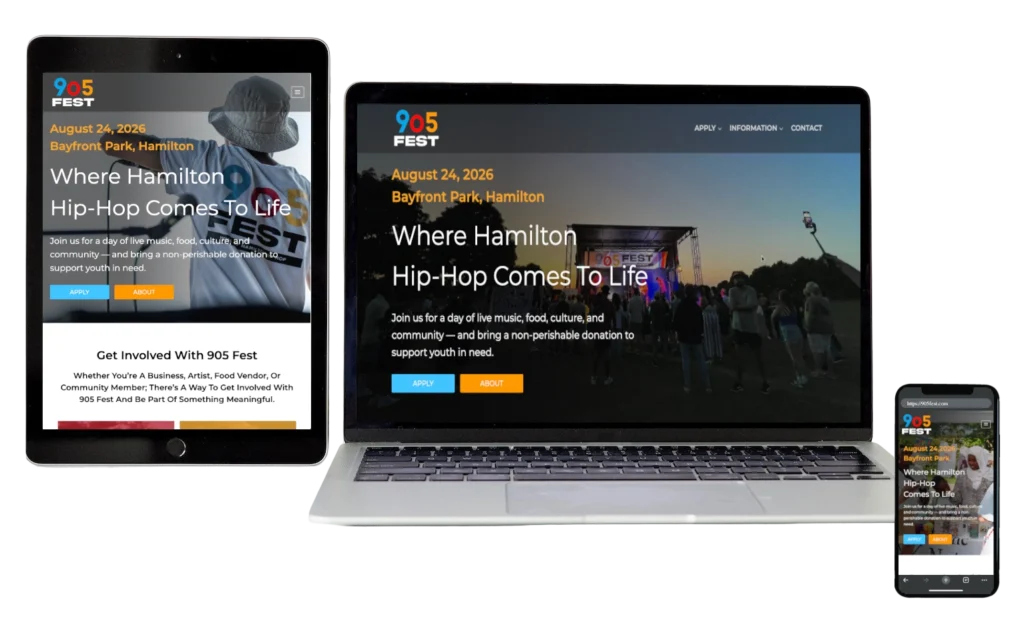 905 Fest - Responsive Website Design - Hamilton Web Designer
