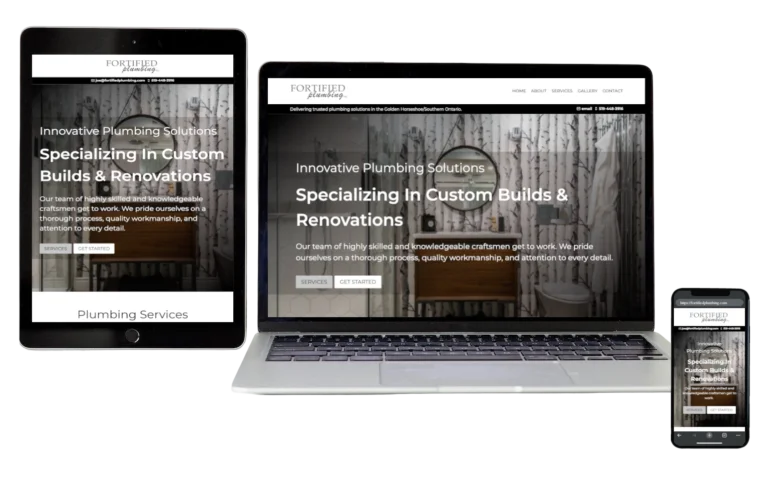 Fortified Plumbing - Responsive Website Design - Hamilton Web Designer