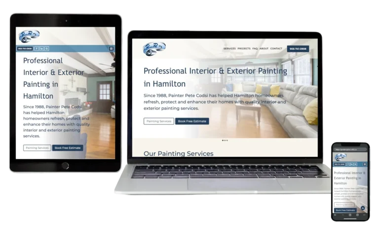 Painter Pete Codsi - Responsive Website Design - Hamilton Web Designer