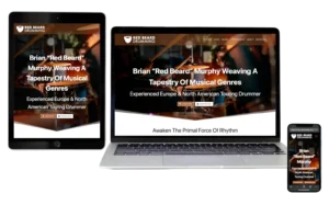 Red Beard Drumming - Responsive Website Design - Hamilton Web Designer