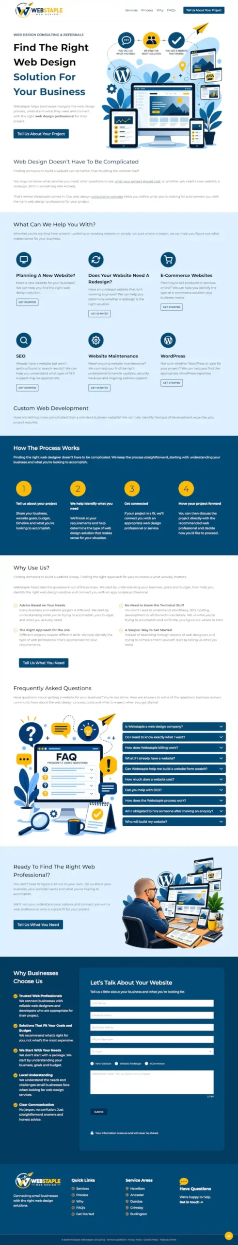 Web Design - Full Page - Webstaple Web Design Consulting