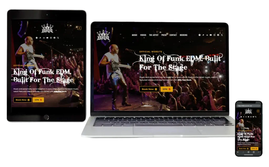Billy Ray Rock - Responsive Website Design - Hamilton Web Designer
